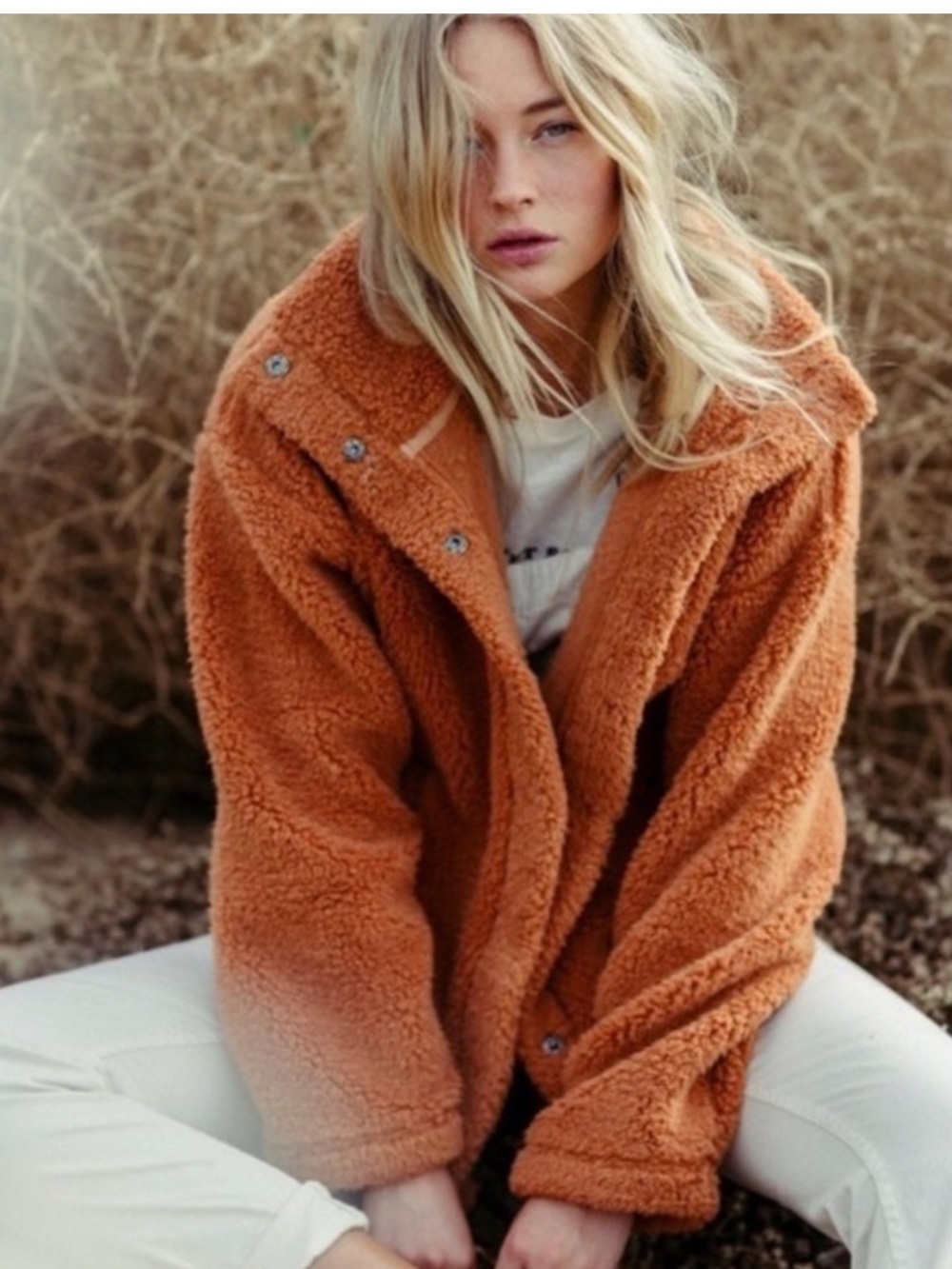 Billabong Cozy Sherpa Jacket - Rust Orange